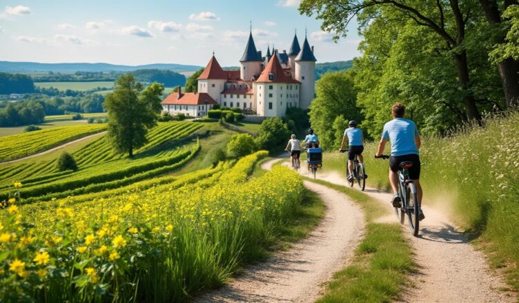 découvrez notre circuit à vélo électrique en vallée de la loire, alliant nature et éco-tourisme. profitez d'hébergements éco-labellisés et explorez la région à votre rythme avec des vélos cargo adaptés à toute la famille. une aventure respectueuse de l'environnement pour des souvenirs inoubliables !