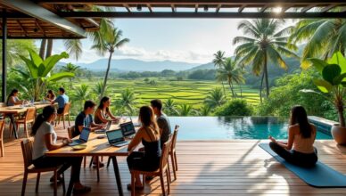 découvrez notre séjour mastermind à bali, une expérience unique alliant coworking, réseautage et bien-être pour les entrepreneurs. profitez d'un cadre idyllique pour développer vos projets tout en tissant des liens enrichissants avec d'autres professionnels.